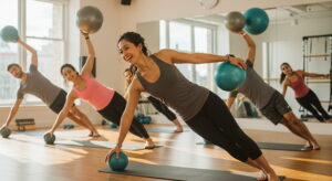 Esercizi con mini ball pilates
